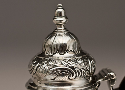 George II Miniature Silver Coffee Pot - John Hugh Le Sage